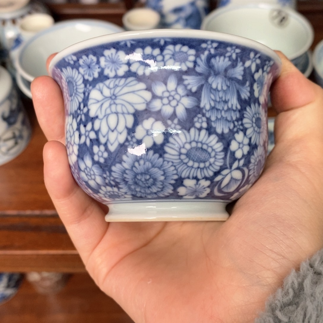 手工手绘柴窑单杯