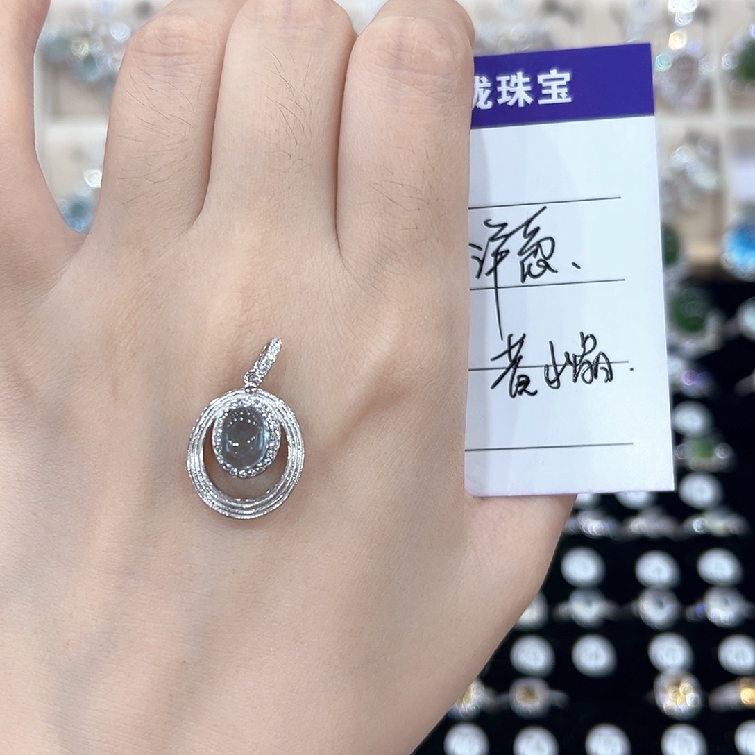 ****葱黄晶戒指银S925镶嵌