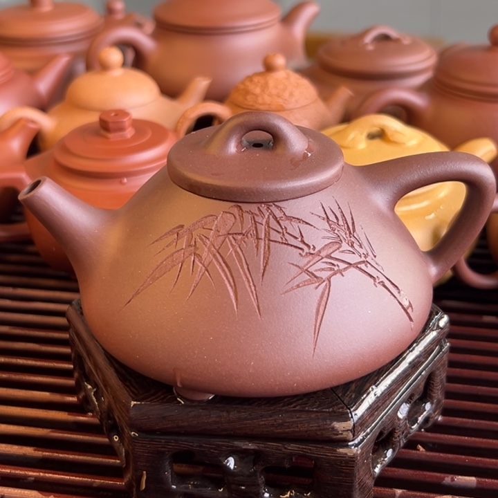 茶案紫砂刻绘子冶200cc