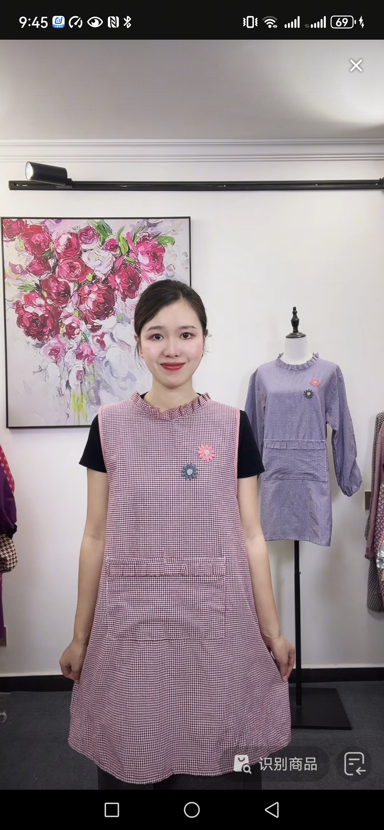 【花朵坎肩12】棉布围裙厨房家用防油防污男女家用工作 时尚洋气