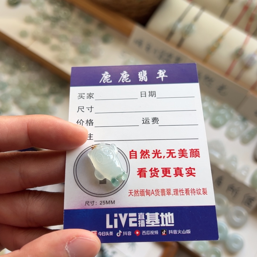 翡翠未镶嵌吊坠(不含链)