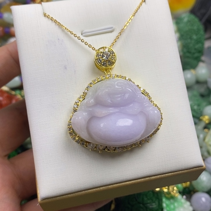 翡翠未镶嵌吊坠(赠链)