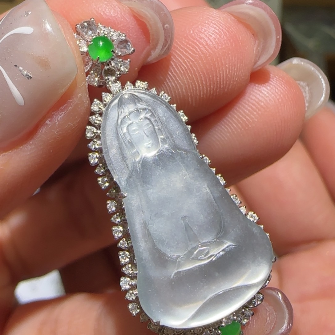 【闪购商品】翡翠颈饰18K金镶嵌缅甸