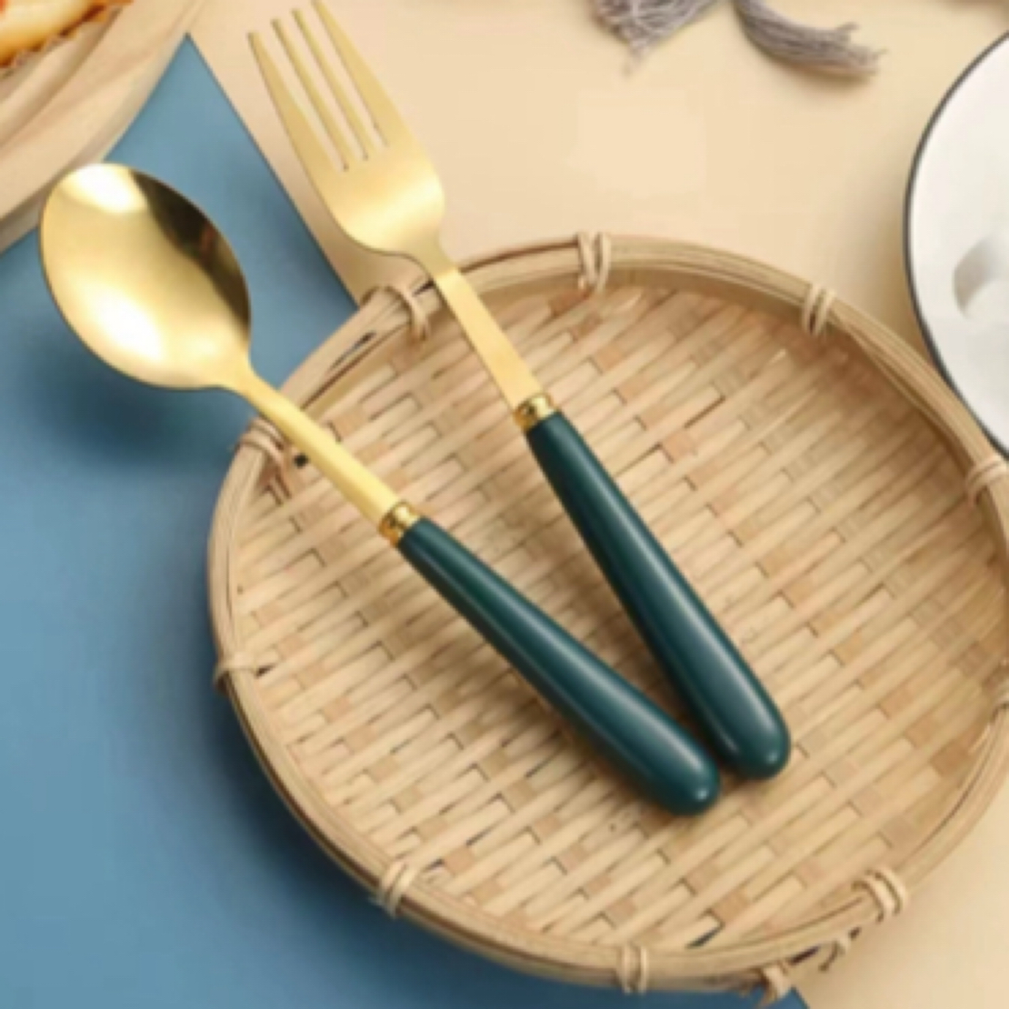 国标食用级别叉子勺子一套适合家用