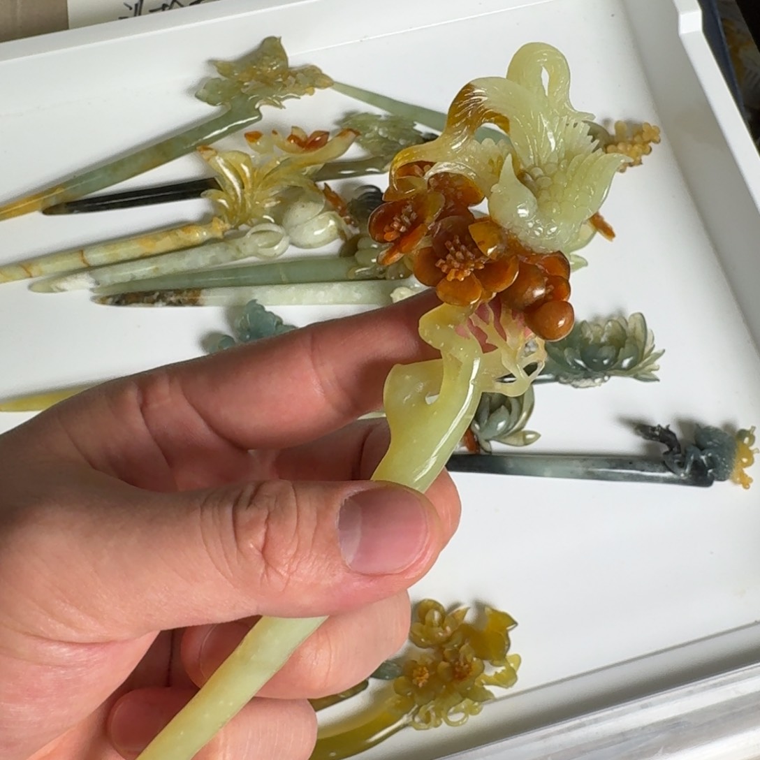 岫玉发簪未镶嵌明君玉簪贼拉好看