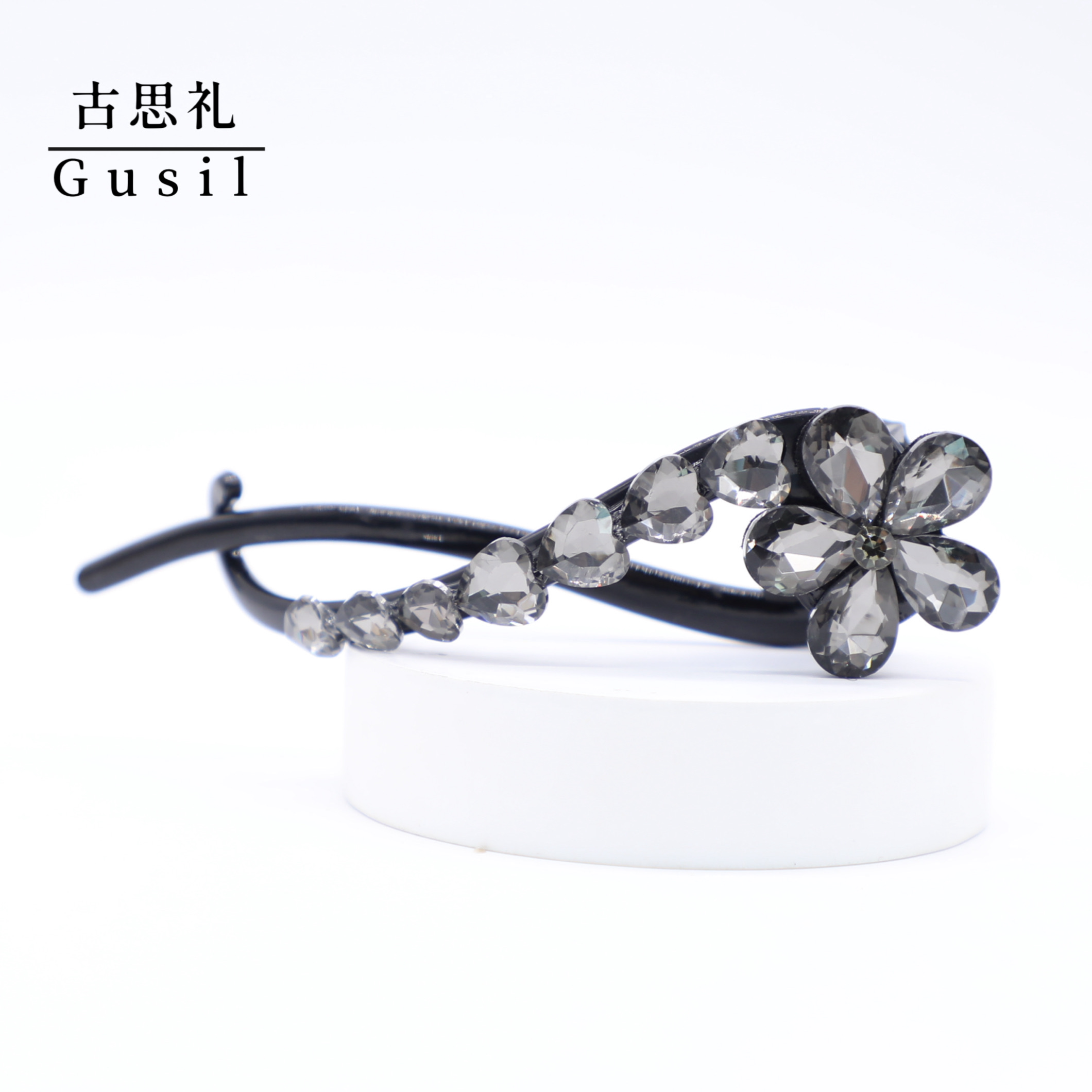 G068【花绪】五瓣花朵显气质百搭扭扭夹GS7251