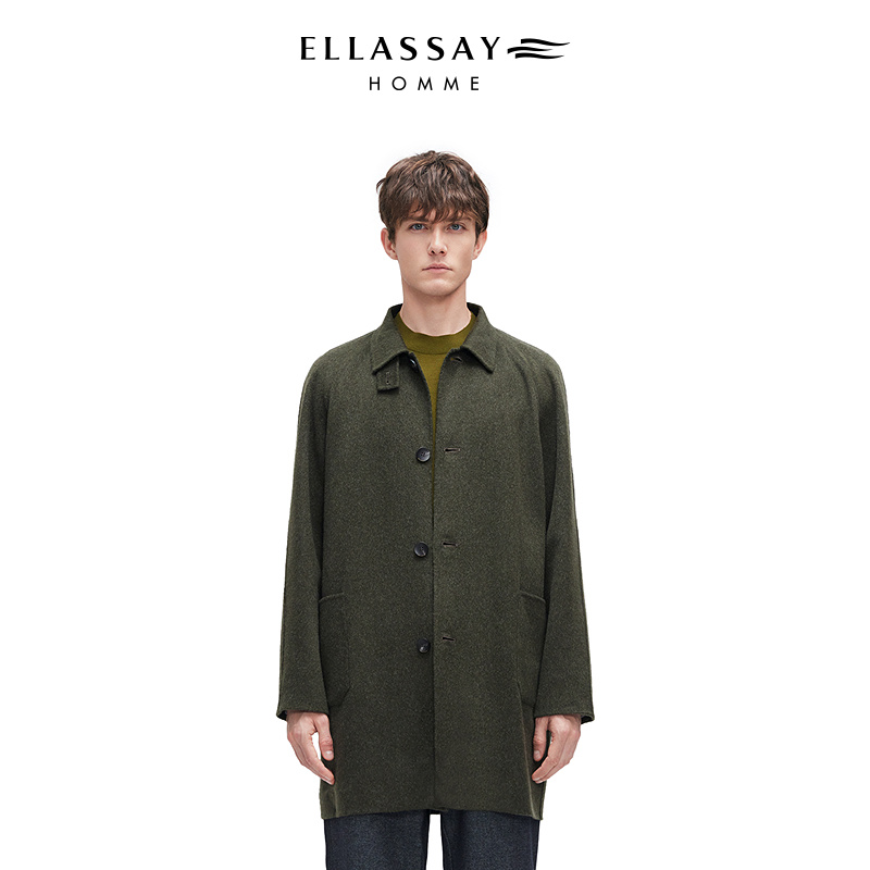 【暖系流光】ELLASSAY歌力思25秋冬羊毛羊绒保暖双面毛呢大衣外套男