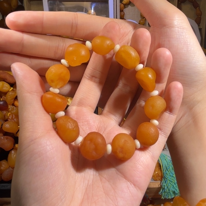 *****琥珀未镶嵌手链蜜蜡海漂手串