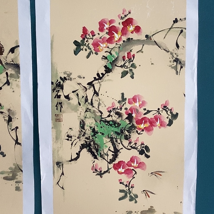 国画四尺四开纯手绘画鸟