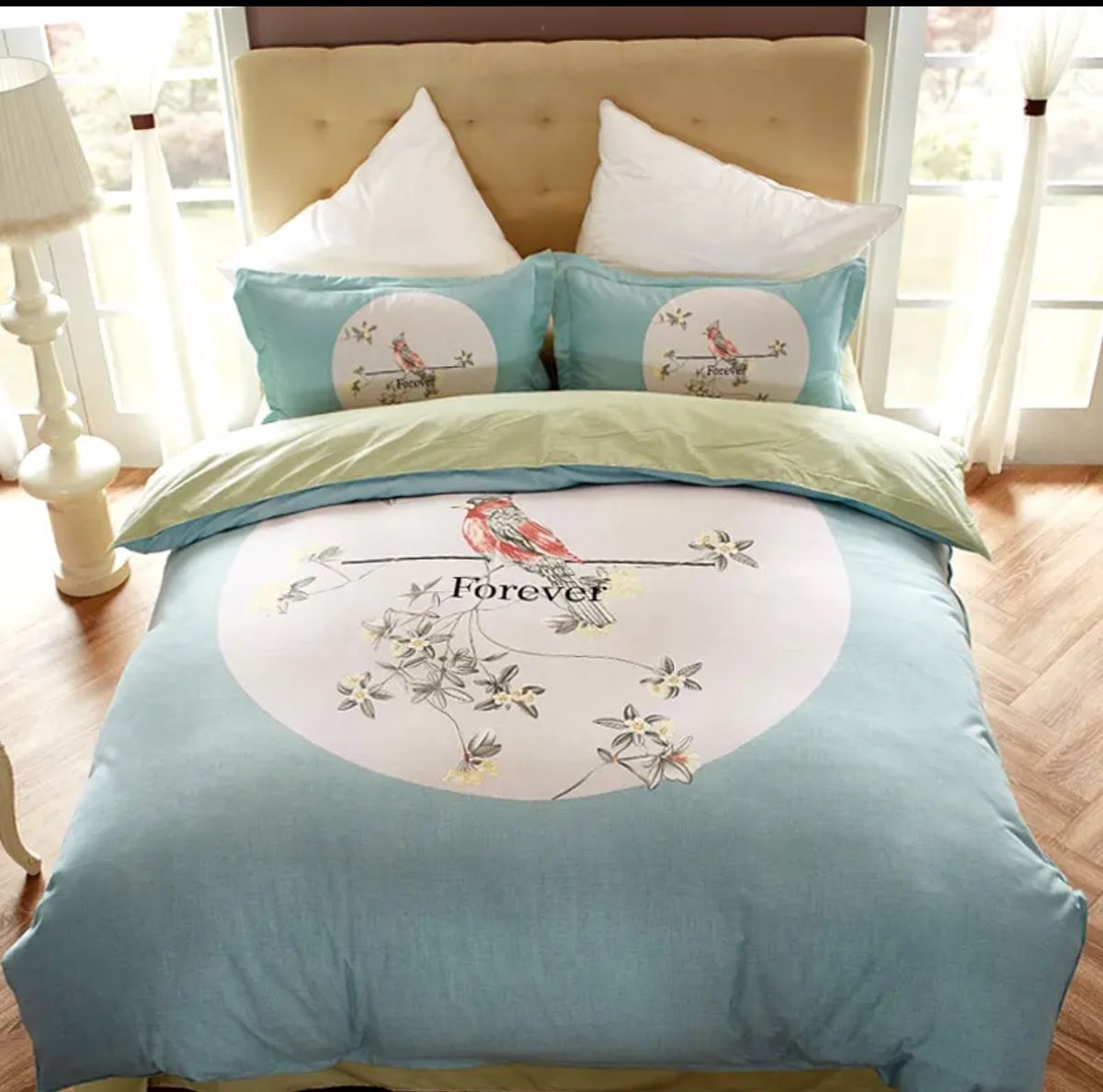 热带风情 春季四件套全棉亲肤简约床单被套床上用品时尚轻奢双面