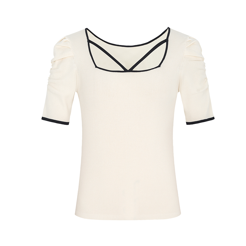 【直播专享】商场同款时尚清凉交叉领口设计上衣NDY4A32593