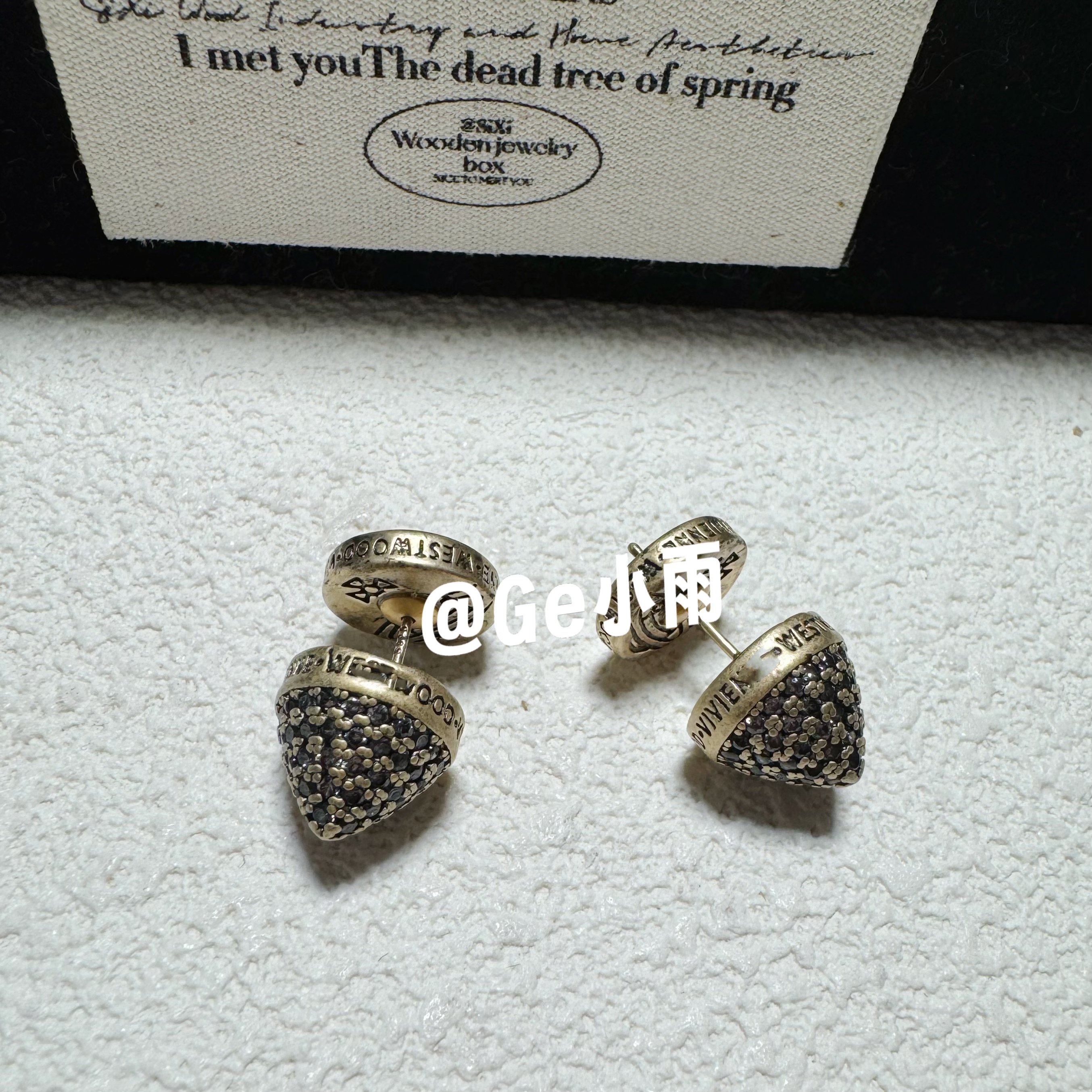 铜合金耳饰 【SESW-01】古银前后款个性耳钉