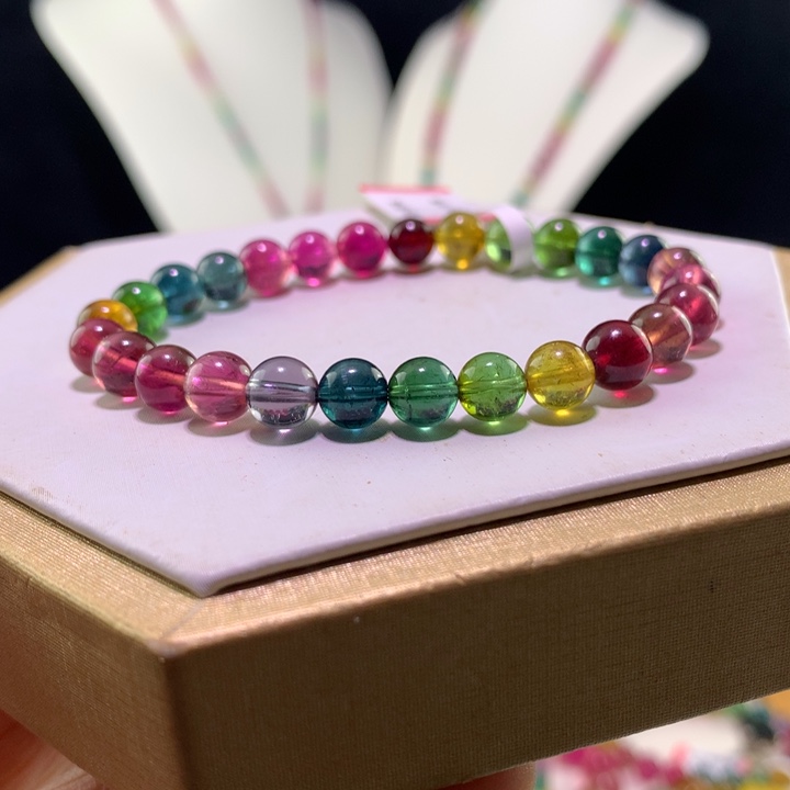 双色碧玺手链未镶嵌e****a