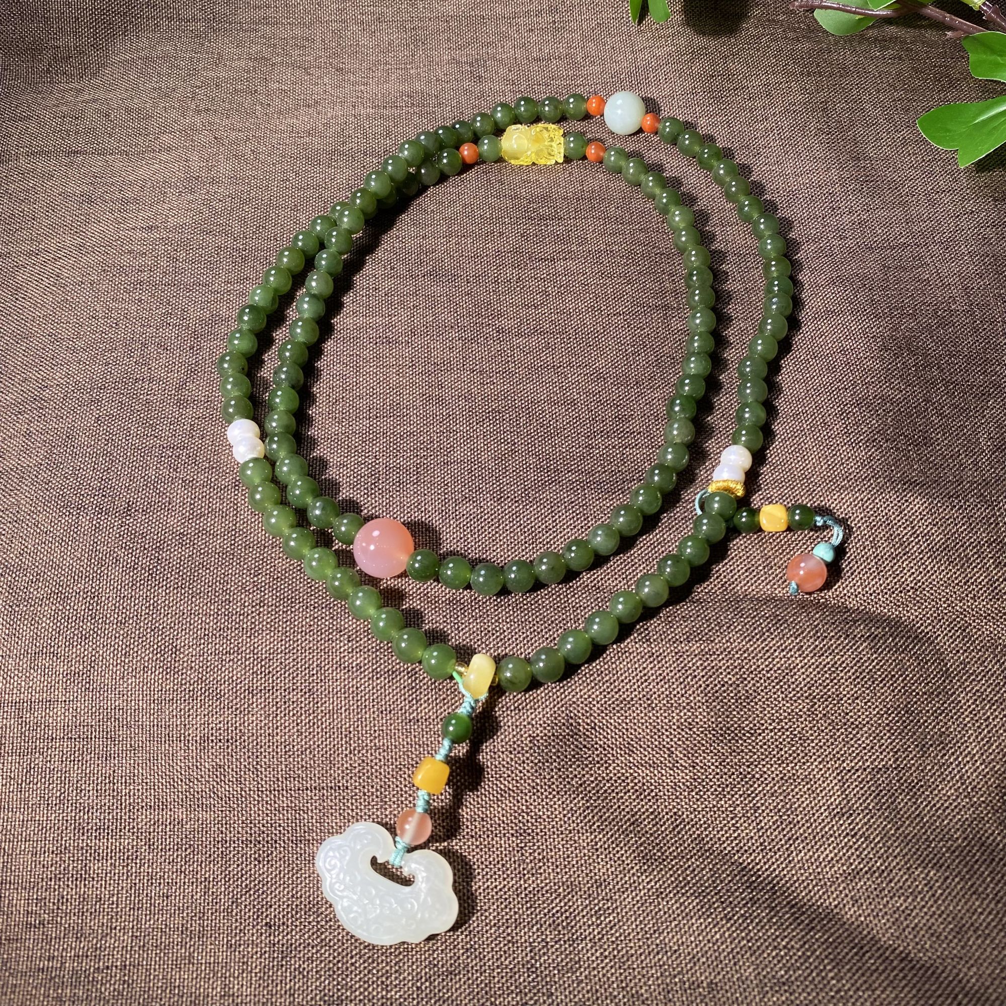 碧玉108手串（6m)＋锁