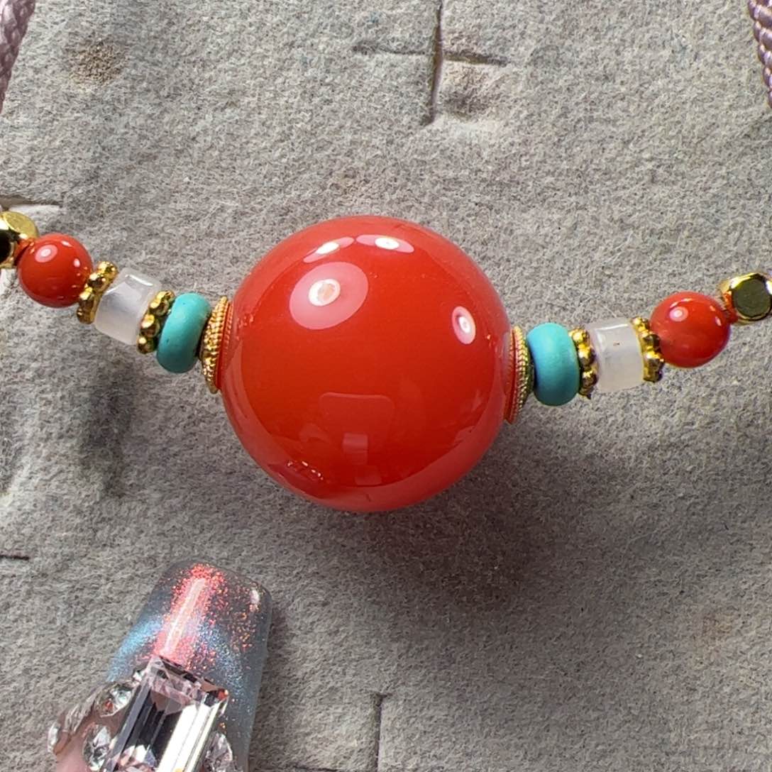 南红玛瑙18.6单珠未镶嵌