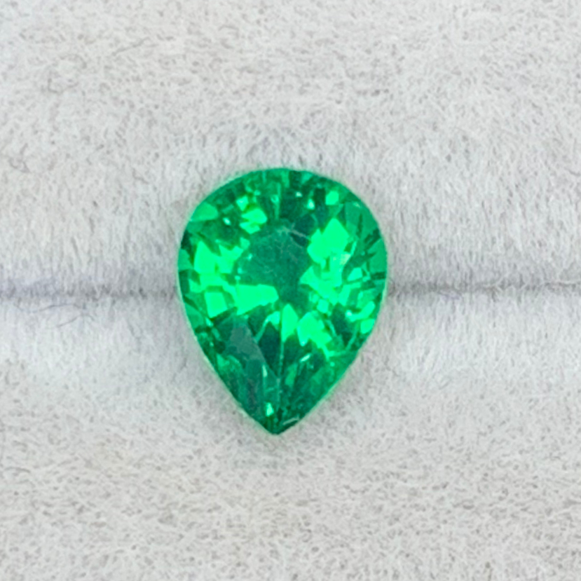 0.40克拉天然沙弗莱石水滴梨形裸石戒面满火彩全净体适合DIY镶嵌