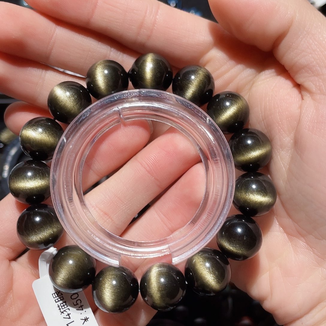 黑曜岩手链未镶嵌杜****I