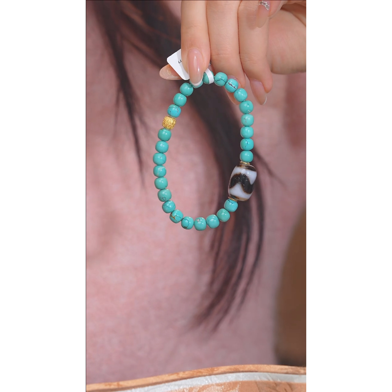 绿松石手串18K金镶嵌多样性发 @@W7792