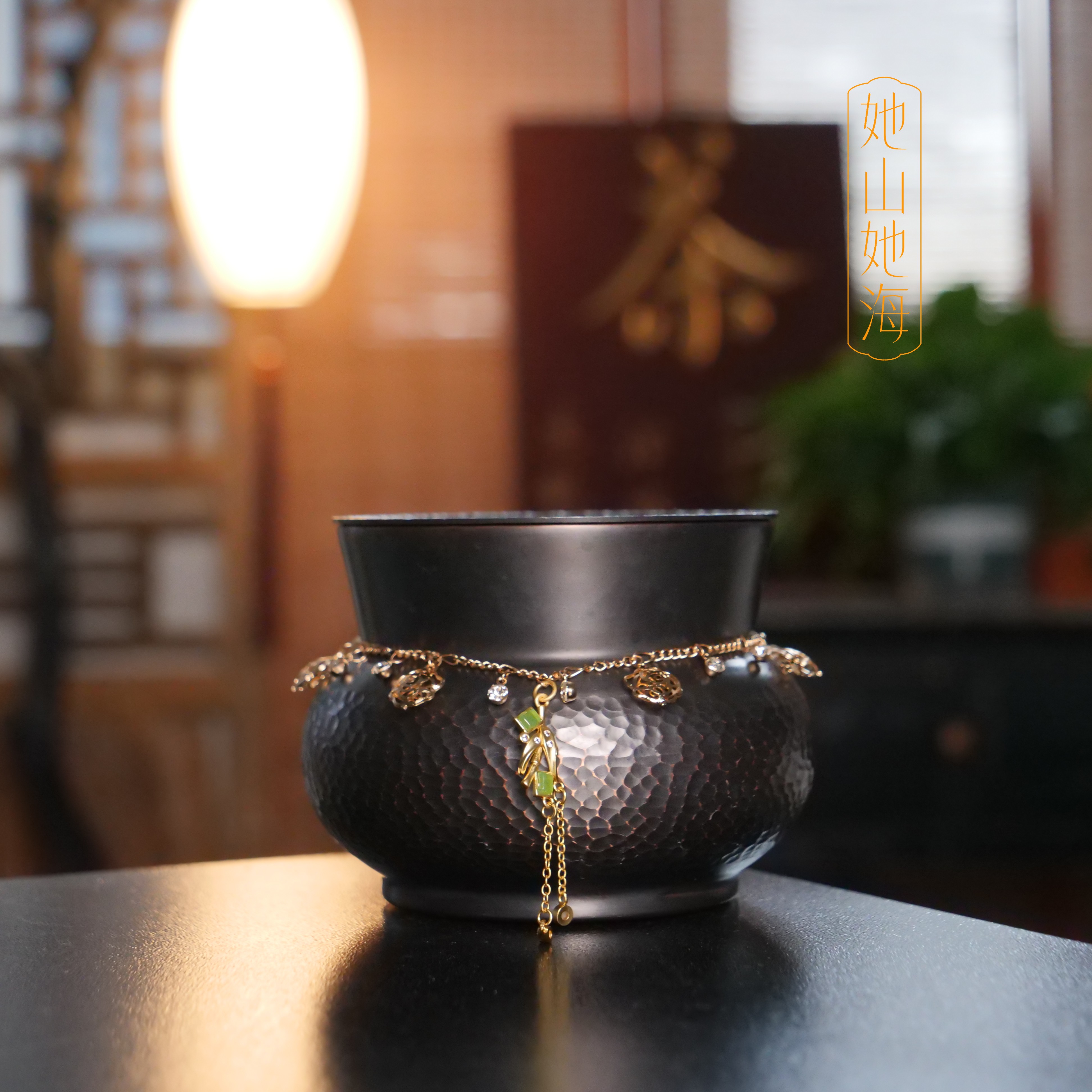 她山她海【紫铜建水】茶渣缸干泡废水缸