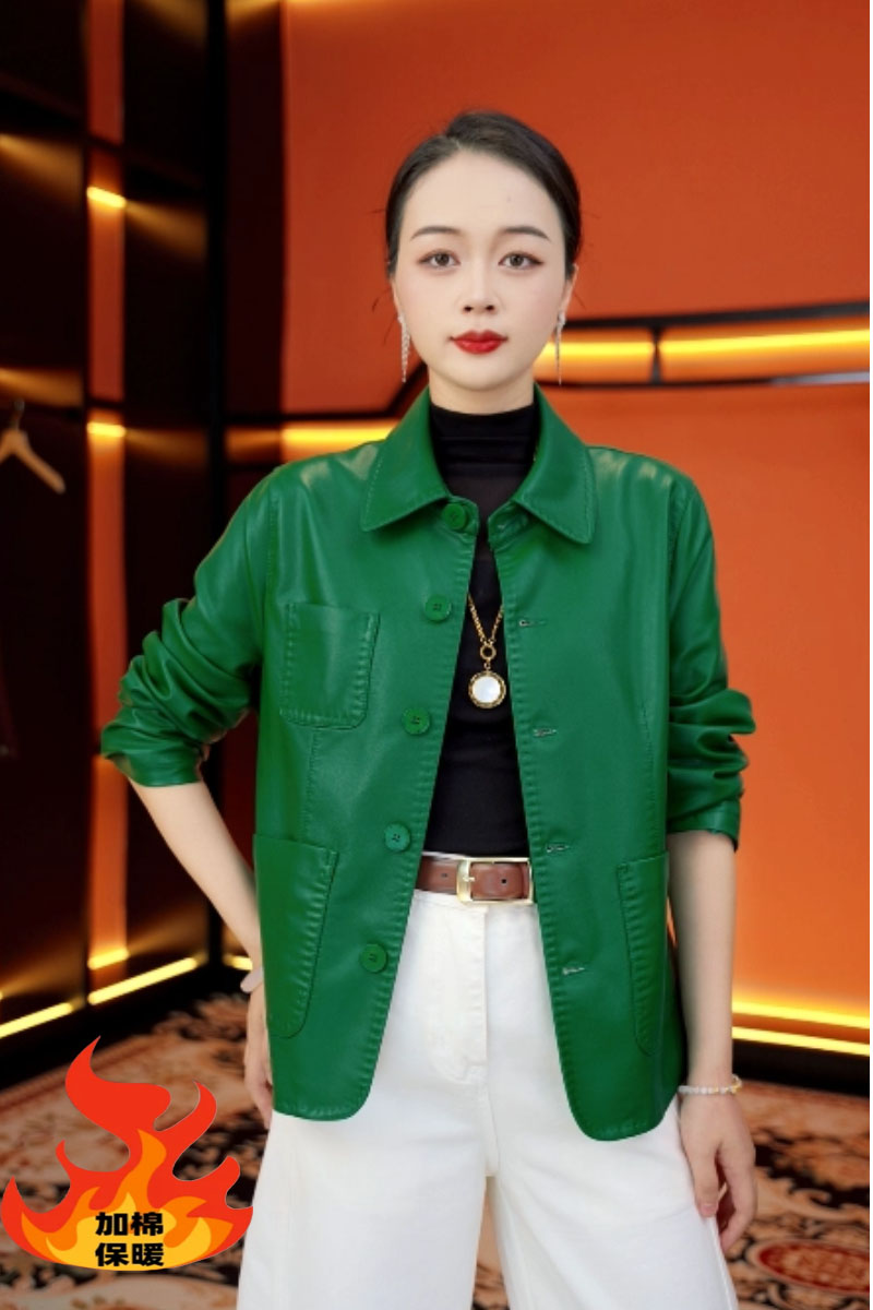 高级感时尚进口绵羊皮皮衣加厚外套女2025秋冬新款短款百搭韩版