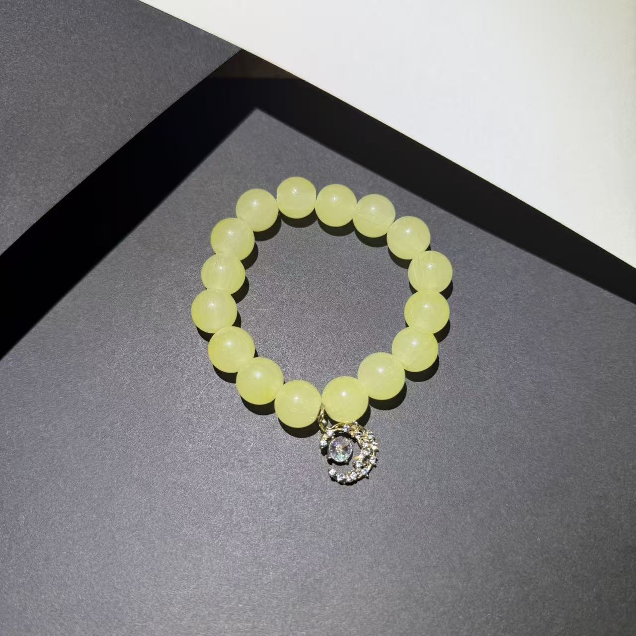 DG-1201-青提黄琉璃手串（无礼盒）