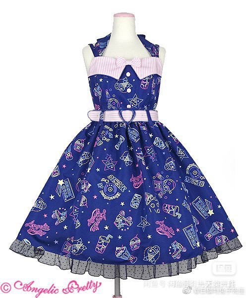 【现货】AP angelic pretty 霓虹星日牌吊带连体裙精致可爱送女朋友