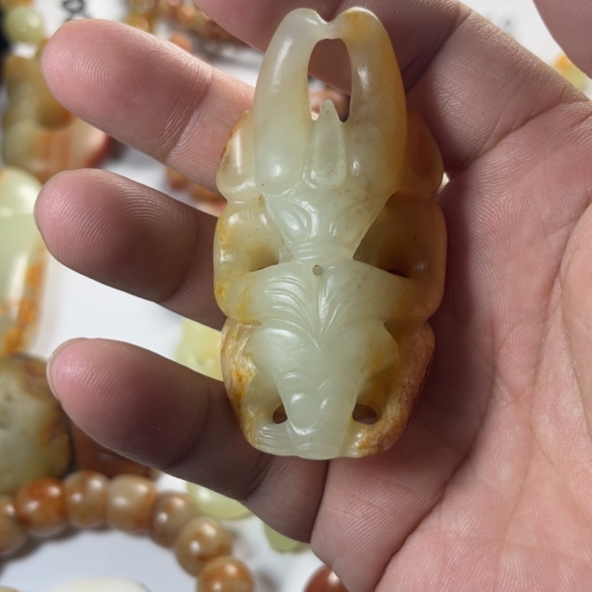 【闪购商品】未镶嵌透闪石质玉把件曙*