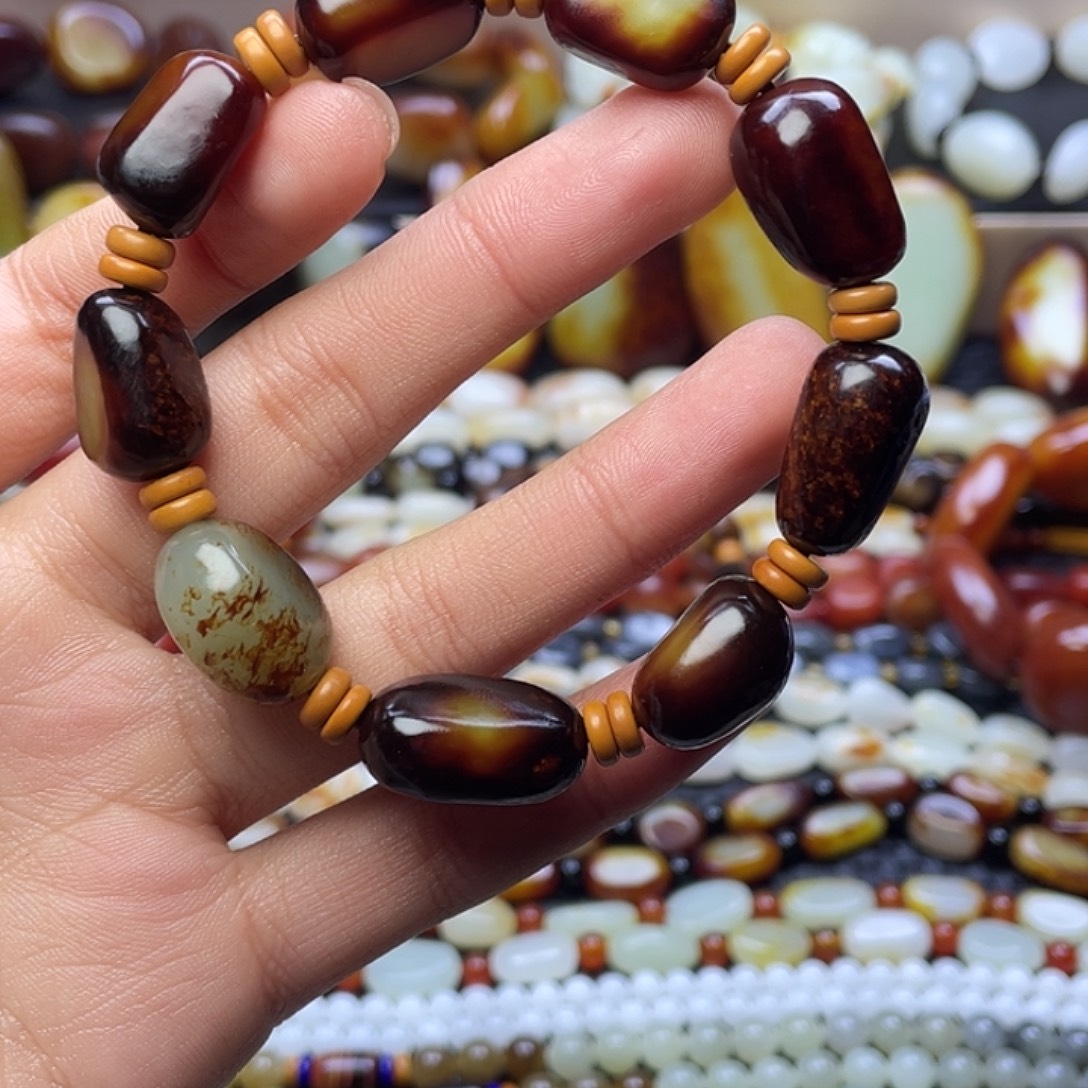 和田玉未镶嵌手链