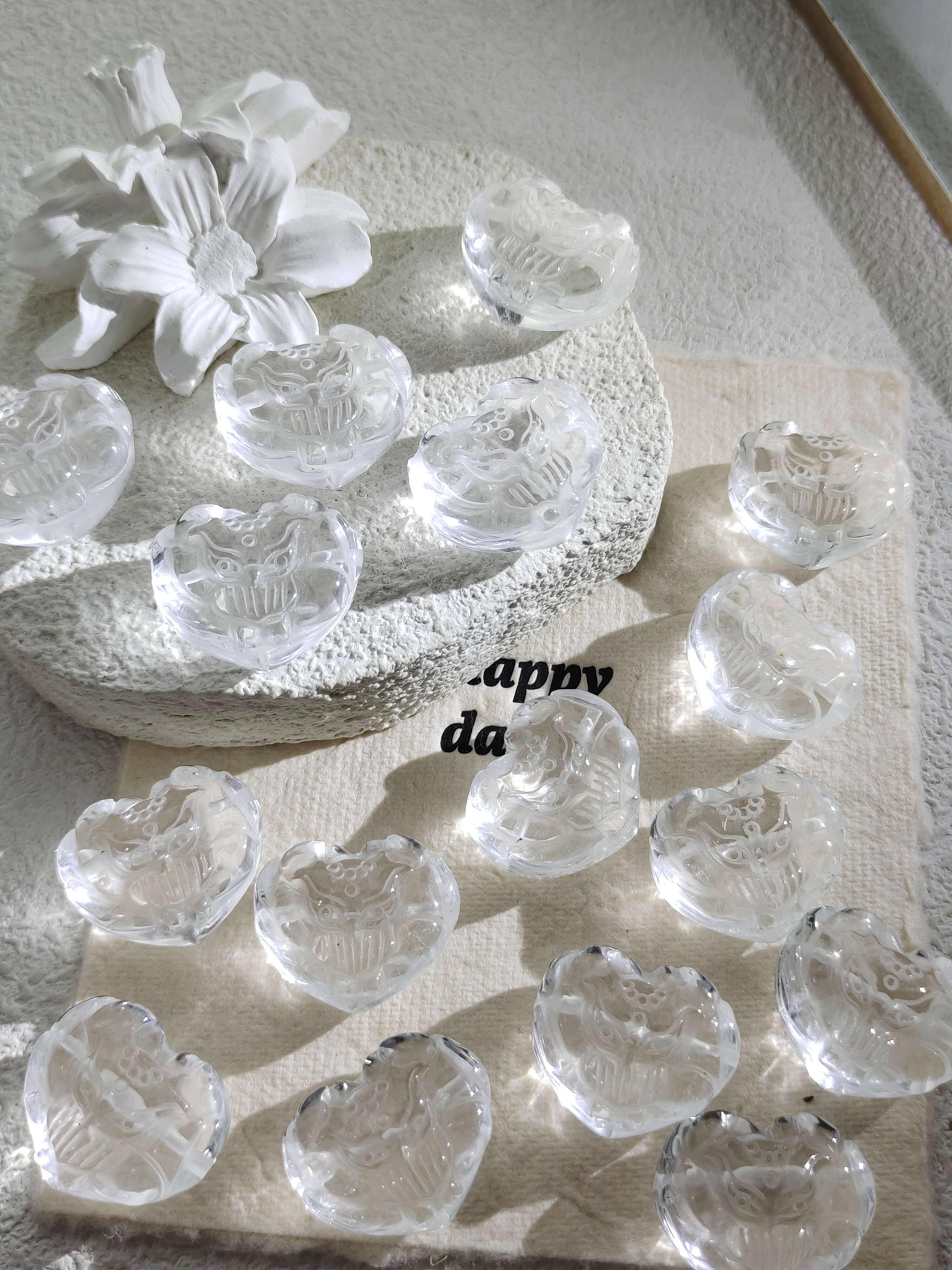 白水心形狐左右通孔 BS213 多样性发其一/1个