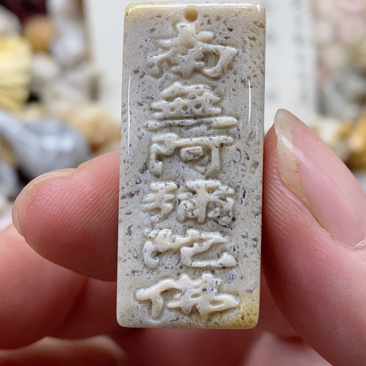 颈饰未镶嵌硅化珊瑚（珊瑚玉）小