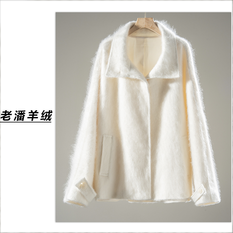 【橙子】秋冬上新时尚纯色高领慵懒风蝙蝠袖拉绒外套纯色DY527