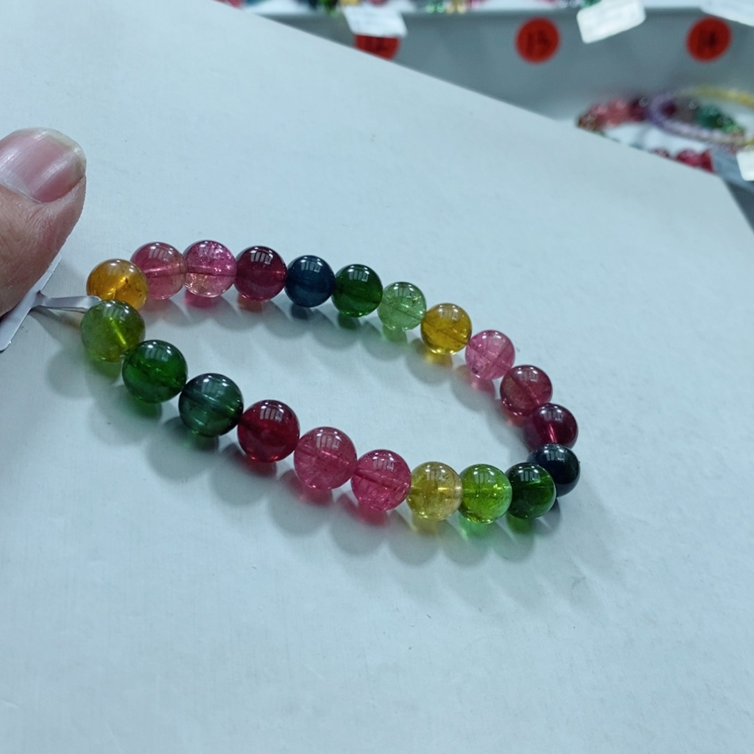 碧玺手链未镶嵌小*儿碧玺