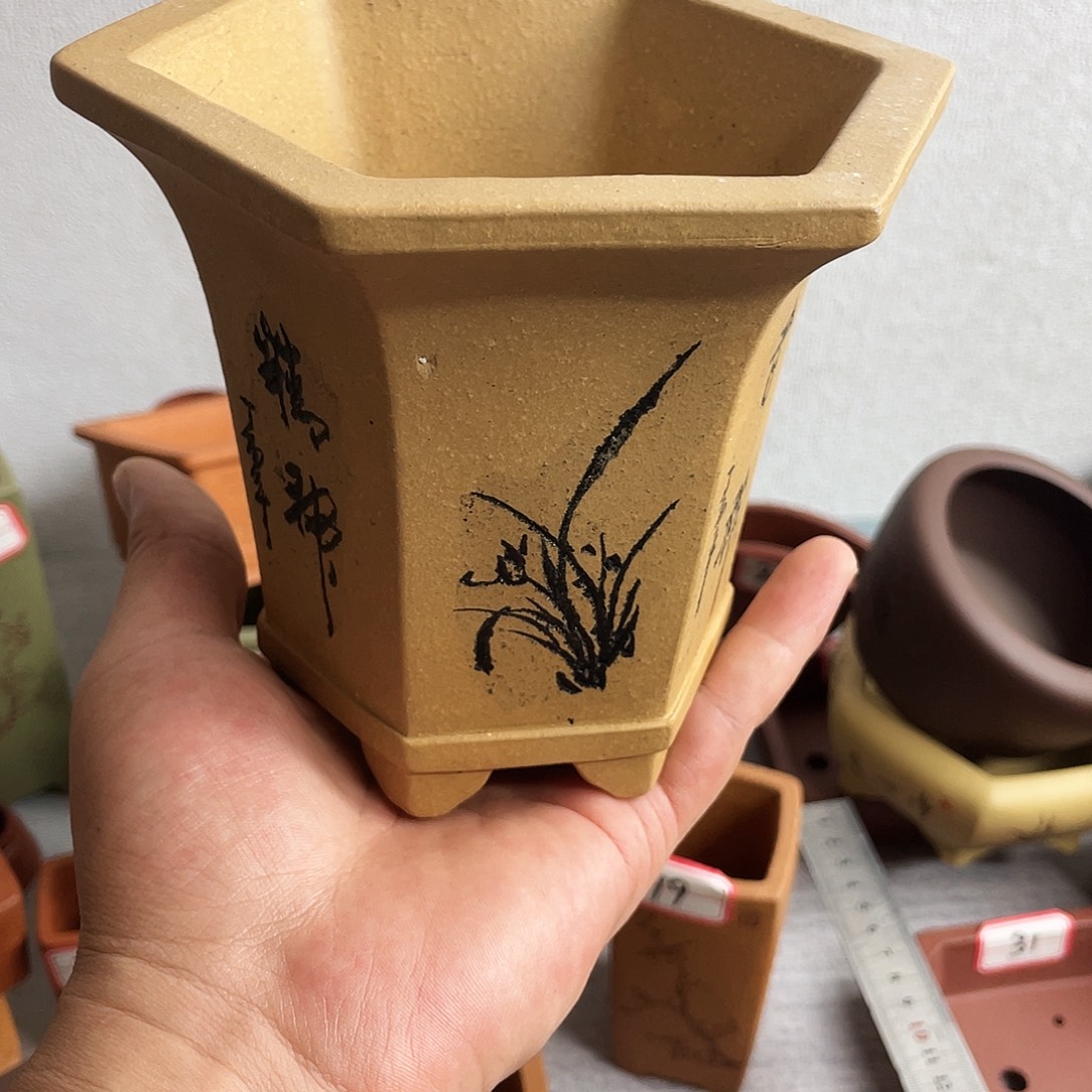 闲***吴紫砂花盆精品紫砂10-10