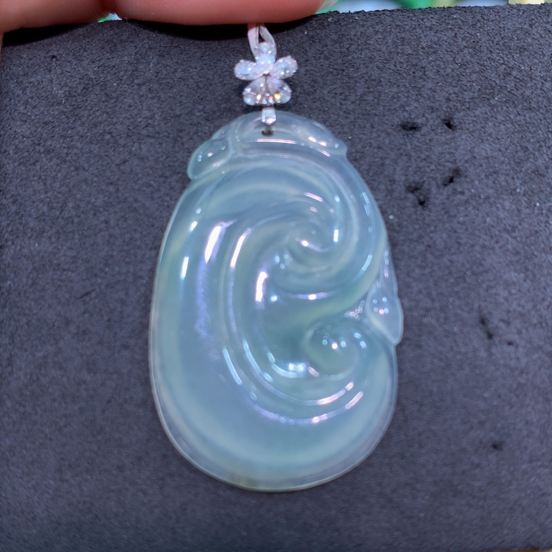 翡翠18K金镶嵌手链翡翠