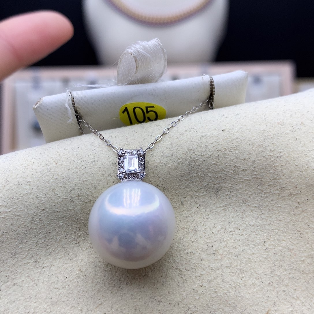 温***馨淡水珍珠颈饰银S925镶嵌