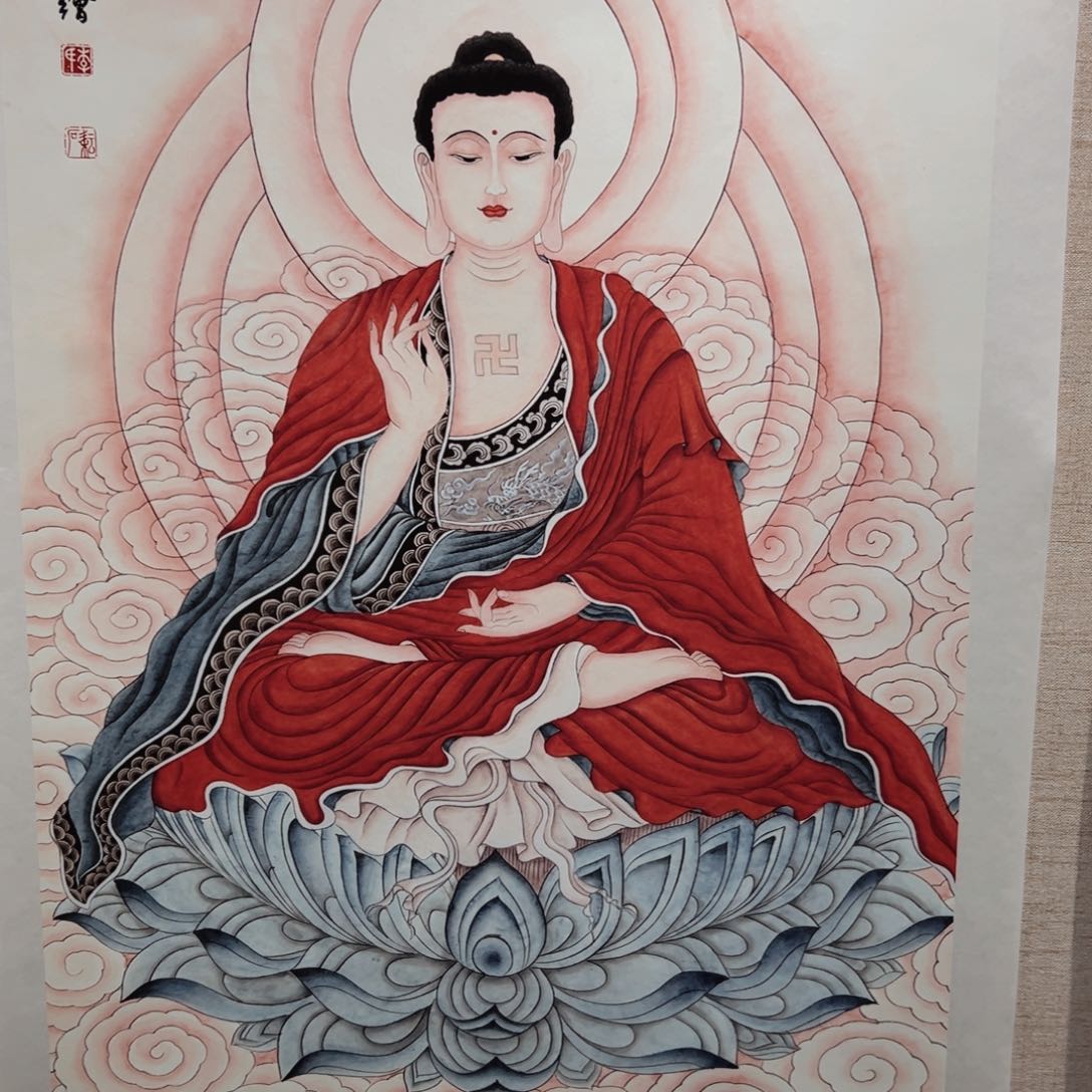 国画我****学李老师大日如来作品