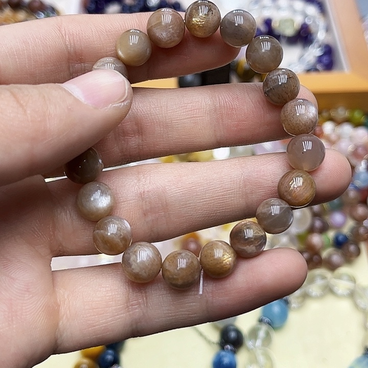 水晶手链银S925镶嵌骨干