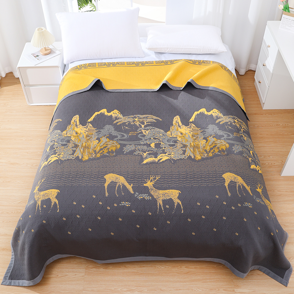 [江山鹿]-200*230cm轻奢莱赛尔天丝凉感多功能四季床盖