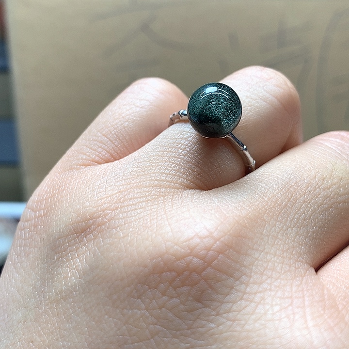 水晶水晶戒指银S925镶嵌