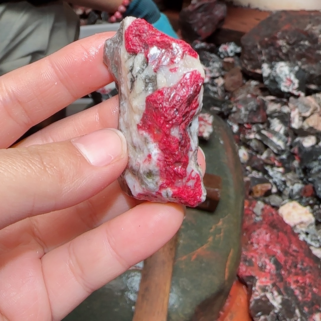 天然辰砂朱砂毛石头22