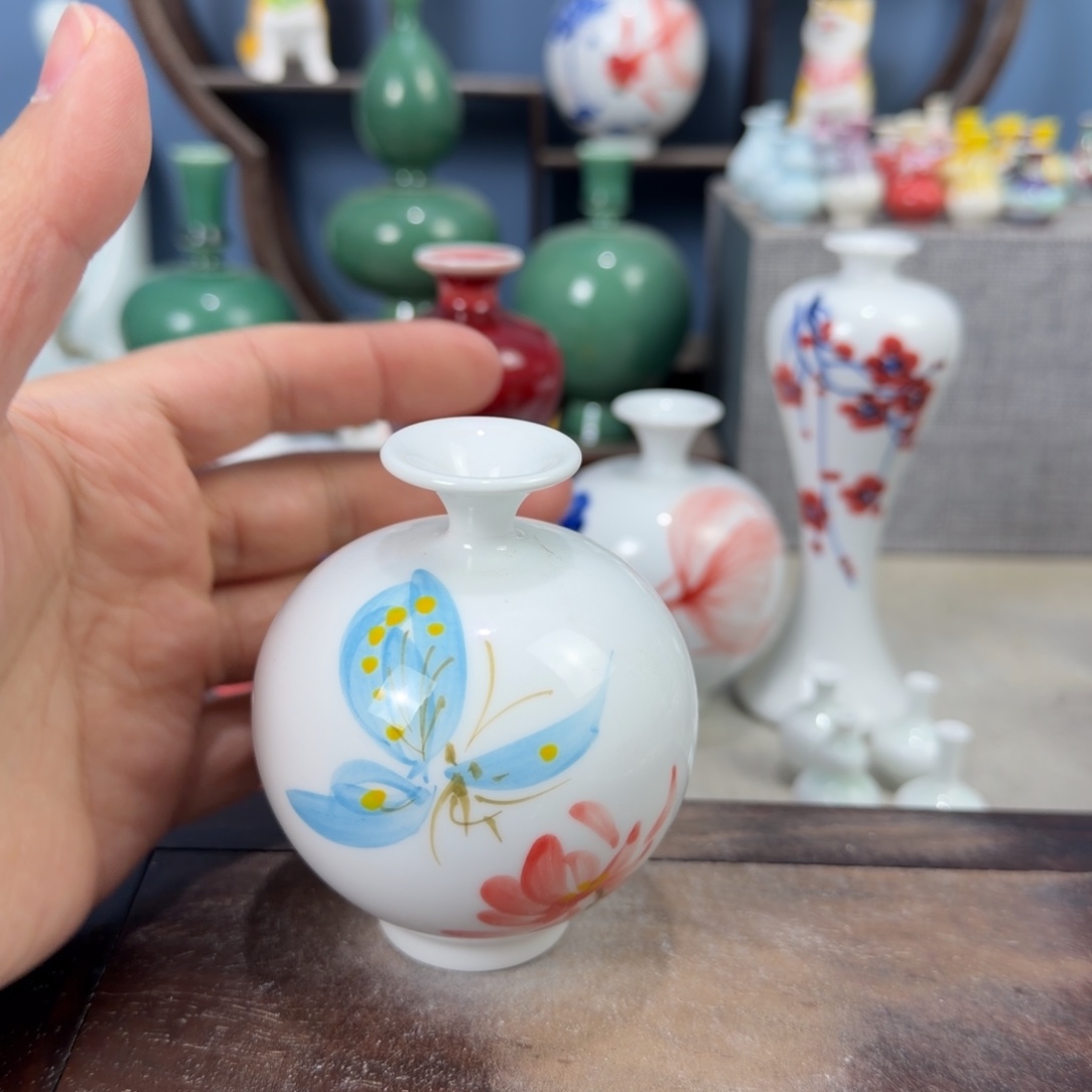 陶瓷手工小花器摆件