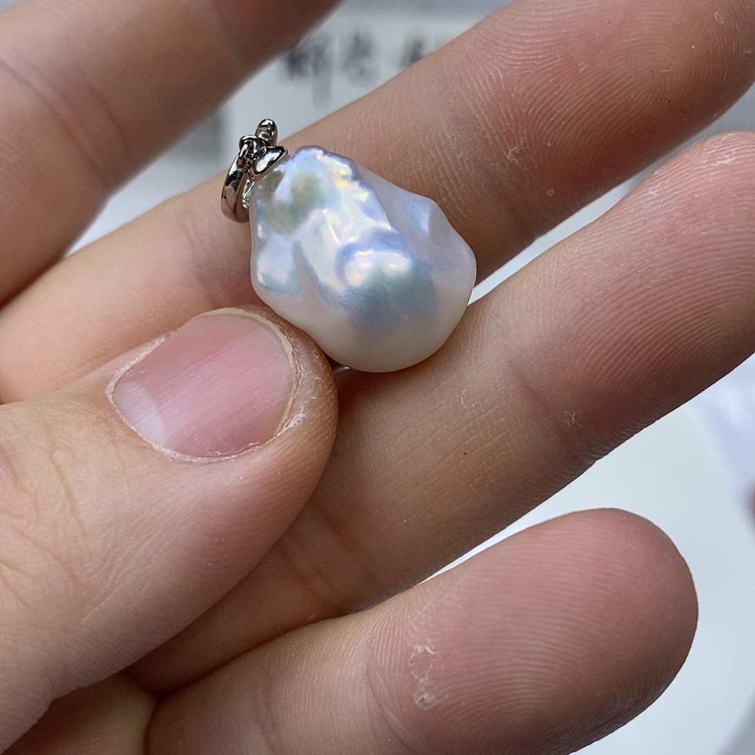 银S925镶嵌颈饰淡水珍珠