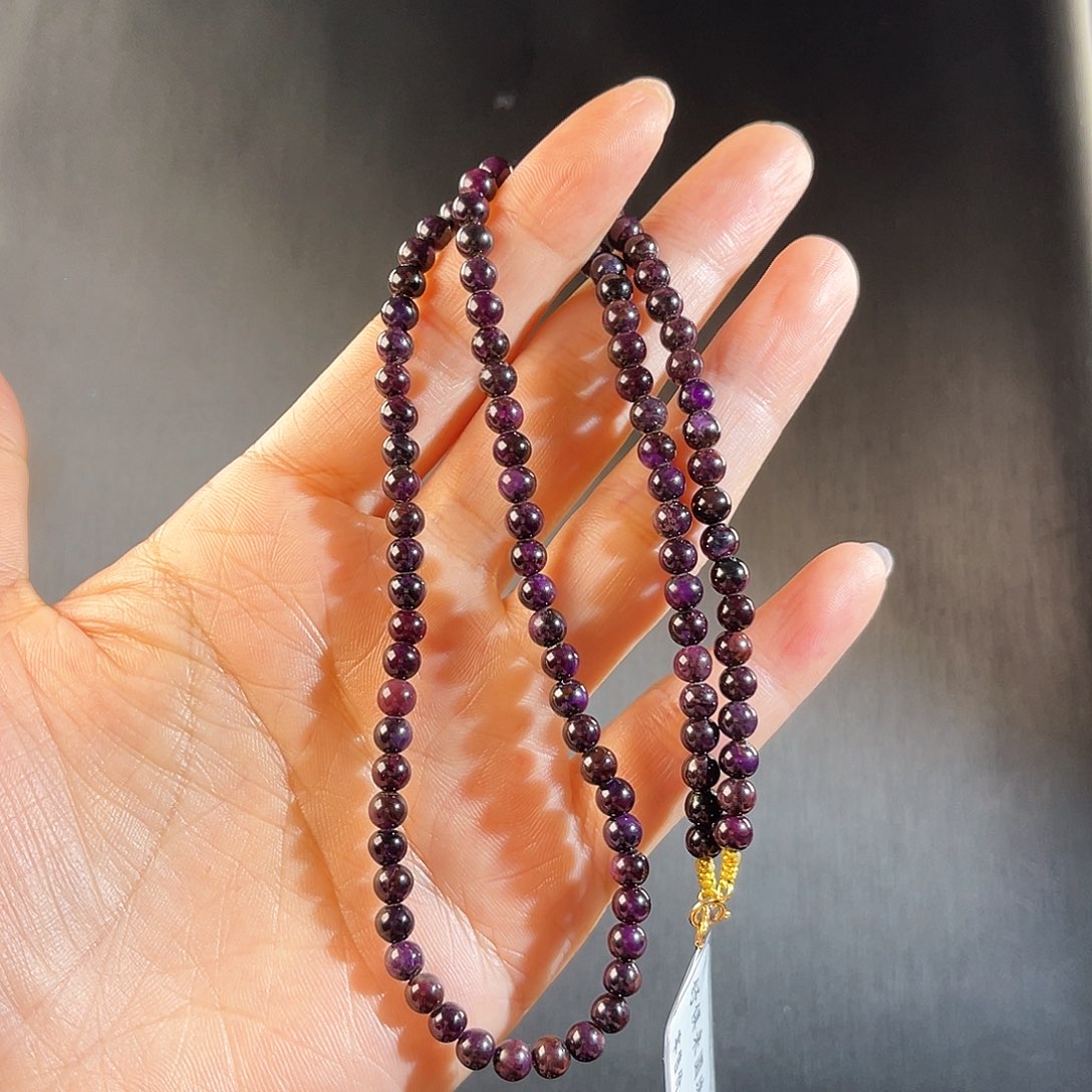 未镶嵌苏纪石（舒俱来）南非舒俱来老矿料项链k金