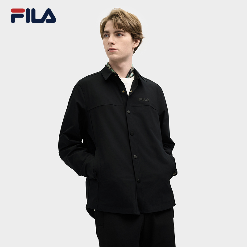 Fila/斐乐【年货节】男士衬衫2025年春新款百搭翻领外套F11M518405F
