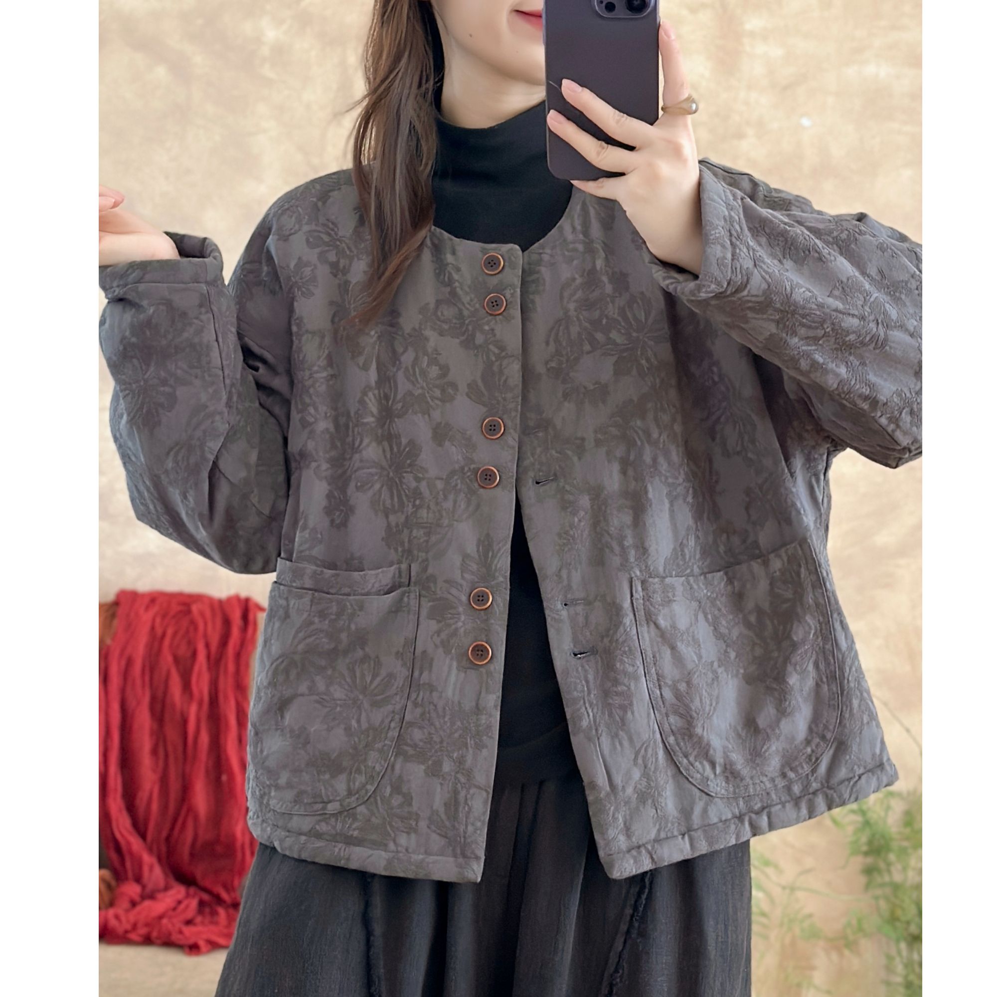 女短款棉服韩系女士绗线棒球棉衣冬季宽松中国风盘扣