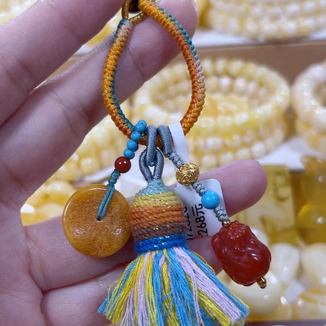 琥珀未镶嵌手链天然蜜蜡