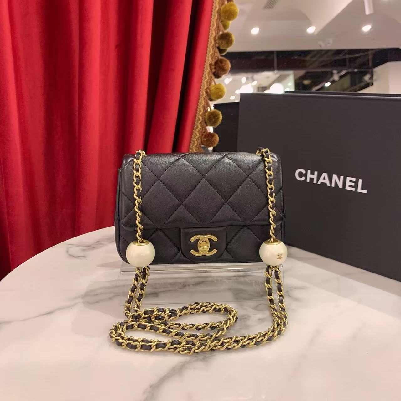 95新 Chanel/香奈儿 GGS CD香奈儿24s珍珠汤圆方胖子/288529092