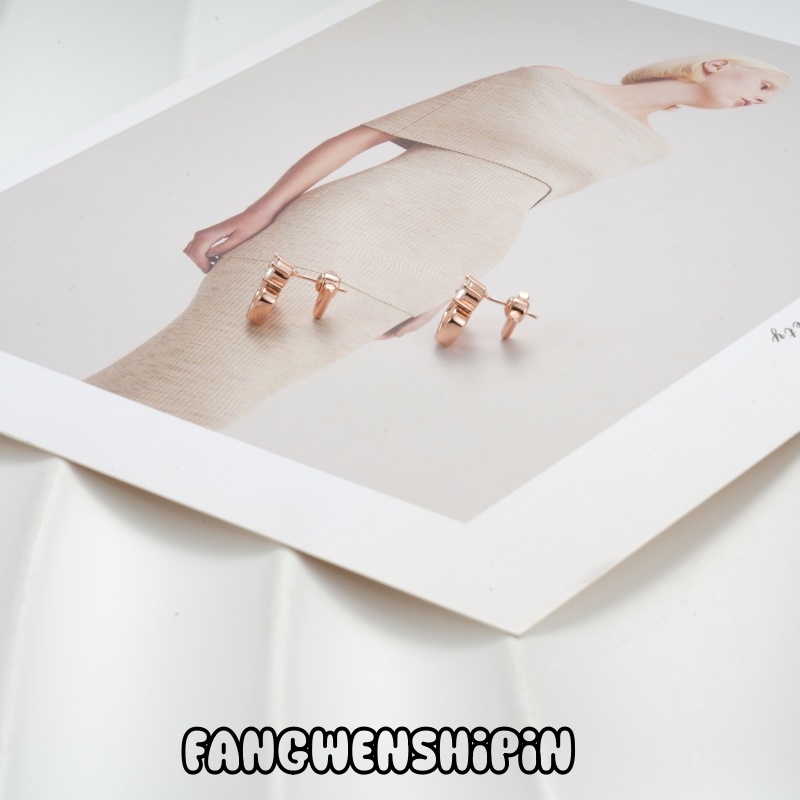 铜合金锆石耳饰 【镀K金】【925银针】耳环4232