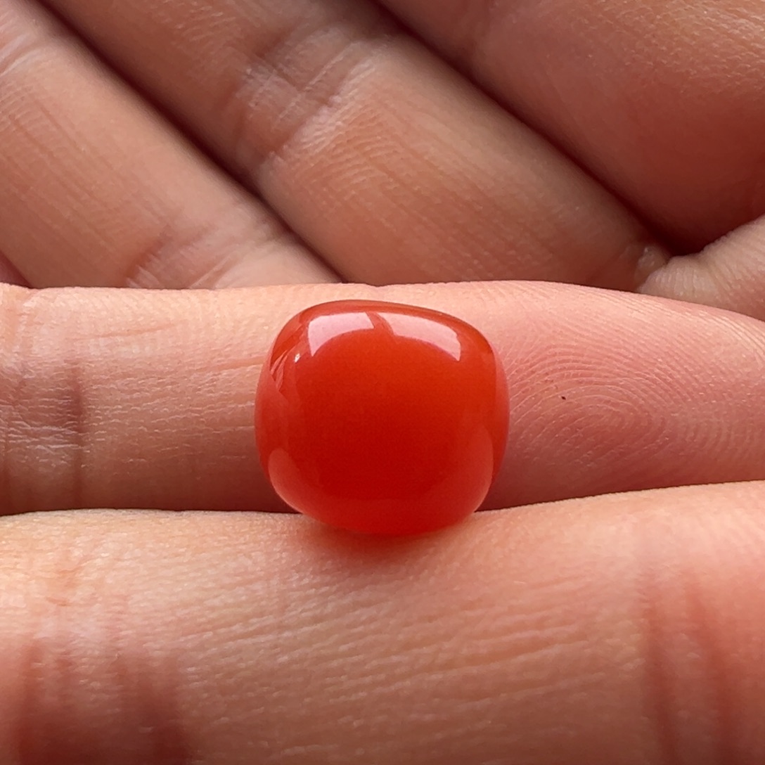 南红玛瑙老型10.8x9.6孔皮裂未镶嵌玉**y