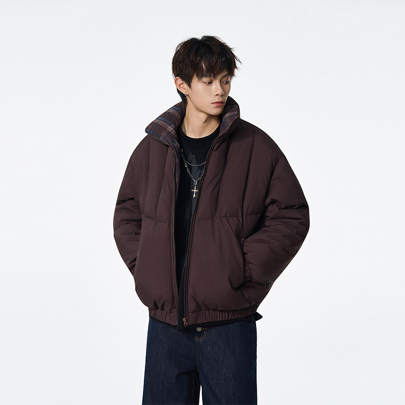 2025-冬季新款男青少年立领百搭棉衣夹克青少年保暖棉服外套